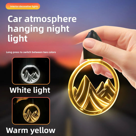 LED Mountain Pendant Car Light – Dual Color Ambient Interior Lamp Car Ambient Light Oasis Select
