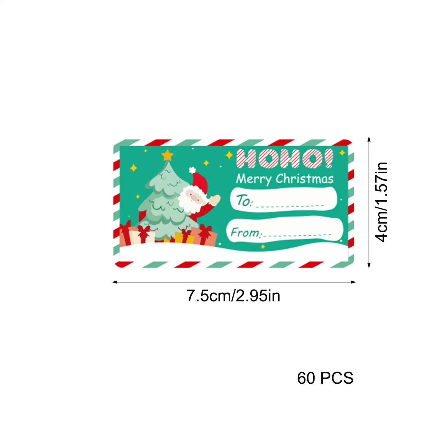 Christmas Label Stickers 60 Sheets | Holiday Gift Tags