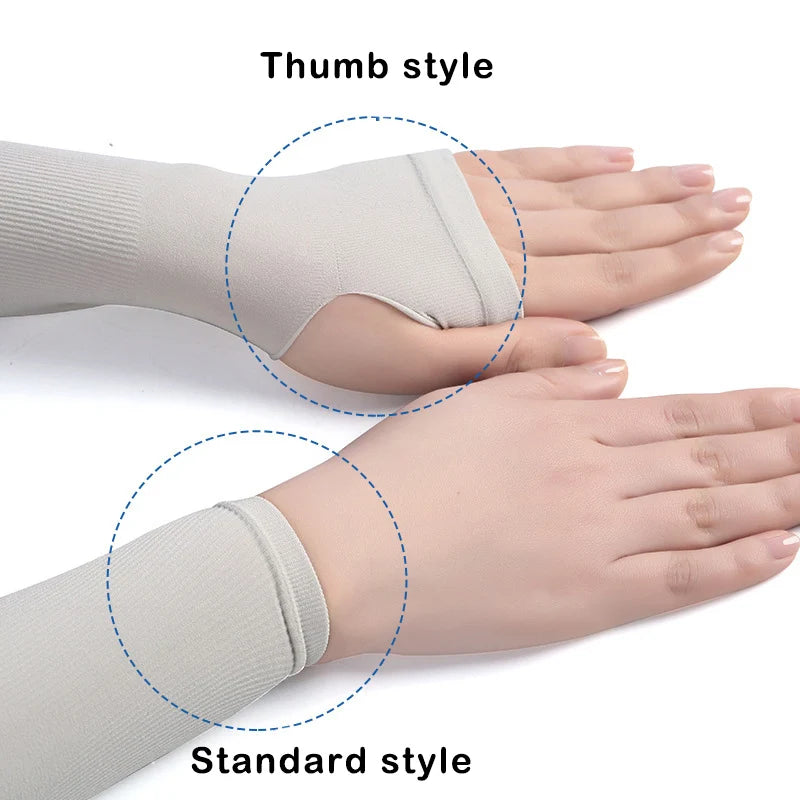 1 Pair Ice Silk Sun Protection Arm Covers Unisex Elbow Cover Outdoor Cycling Running Fishing Driving Cool Anti-UV Arm Sleeves Peaceful Pleasures Health and Wellness