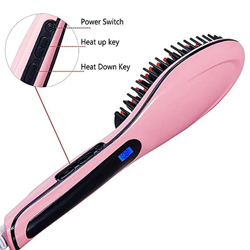Ceramic Heating Combs Electric Hair Straightener Brush, Professional Styling Tools for Men's Beard Straightener Peaceful Pleasures Health and Wellness