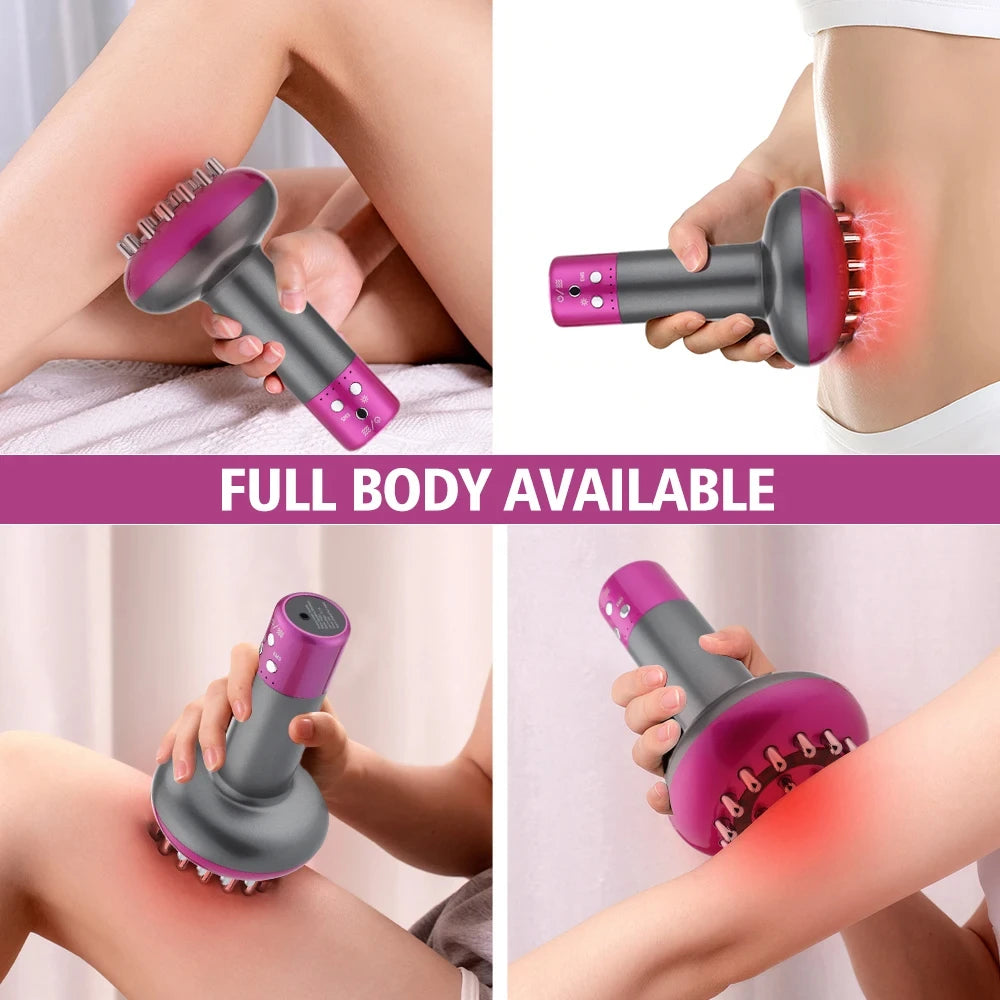 3-in-1 Electric Gua Sha Tool with Function - Rechargeable Body Massager for Skin Tightening, Sculpting and Lymphatic Flow Peaceful Pleasures Health and Wellness