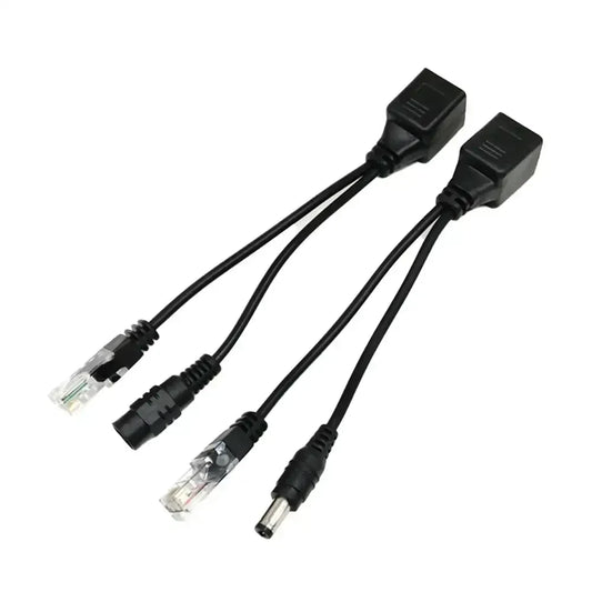 Passive PoE Injector & Splitter Kit – RJ45 5V 12V IP Camera PoE Adapter Kit Oasis Select 1pair-Black