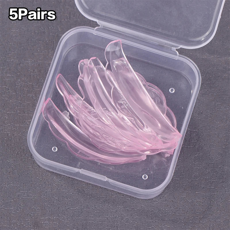 Silicone Eyelash Perm Pads 5 Pairs – Reusable Lash Lift Kit