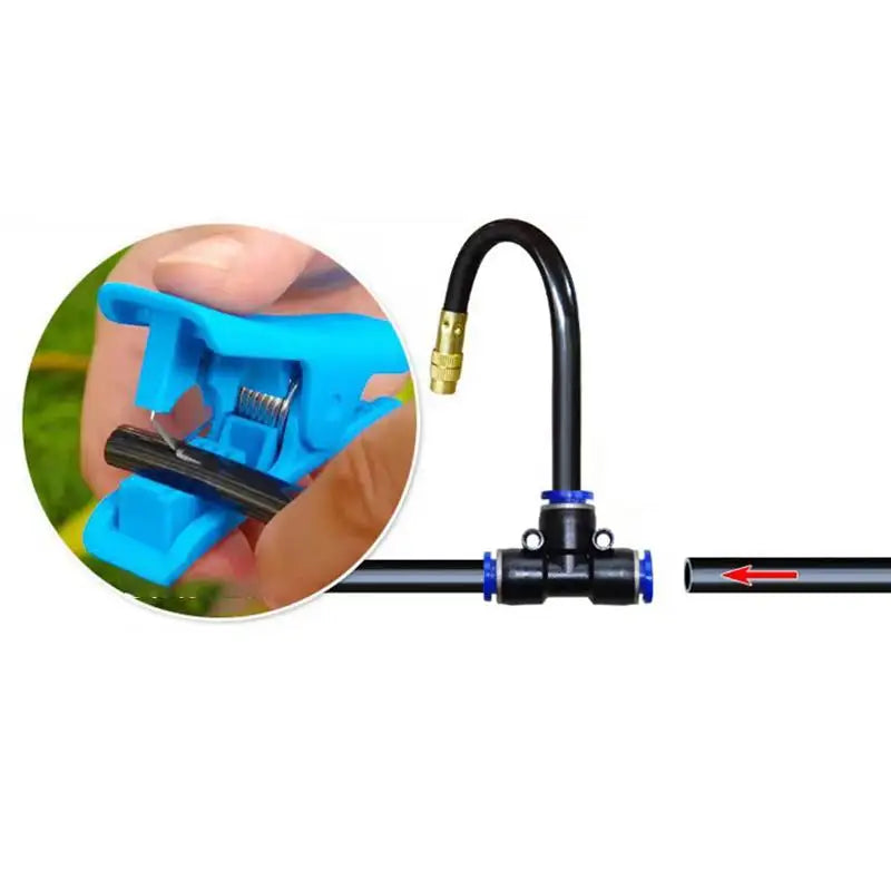 5Pcs 360° Bend Brass Misting Nozzle 8MM Quick Connect Garden Irrigation Auto Watering Adjustable Atomizer Sprayer Peaceful Pleasures Health and Wellness