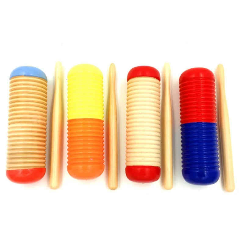 2023 Musical Instrument Rhythm Toy Wooden Guiro Music Baby Kid Child