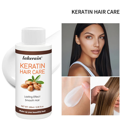 Keratin Hair Care Brazilian Straight Hair Long-Lasting Results Treatment Shiny Hair Keratin Repair 100Ml Anti-Frizz Straighter Peaceful Pleasures Health and Wellness