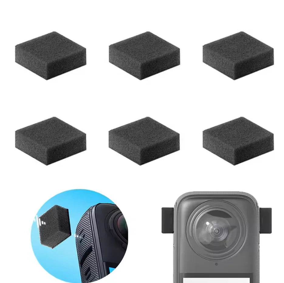 6-Pack Mic Windscreen for Insta360 X4/X5/X3 Foam Windshield