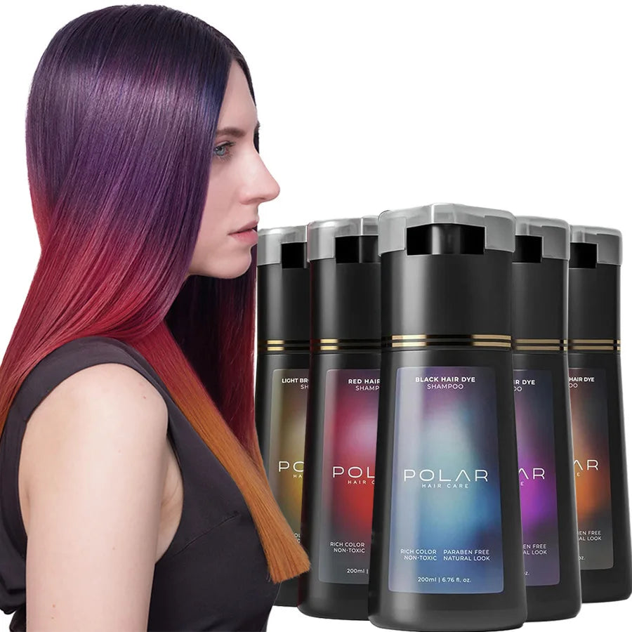 Color-Dyeing Hair Shampoo – Natural Gray Coverage for Men & Women 200ml Peaceful Pleasures Health and Wellness