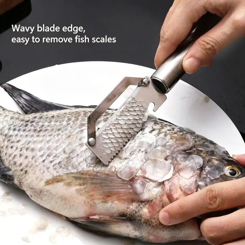 Stainless Steel Vegetable Peeler with Wooden Handle & Bottle Opener
