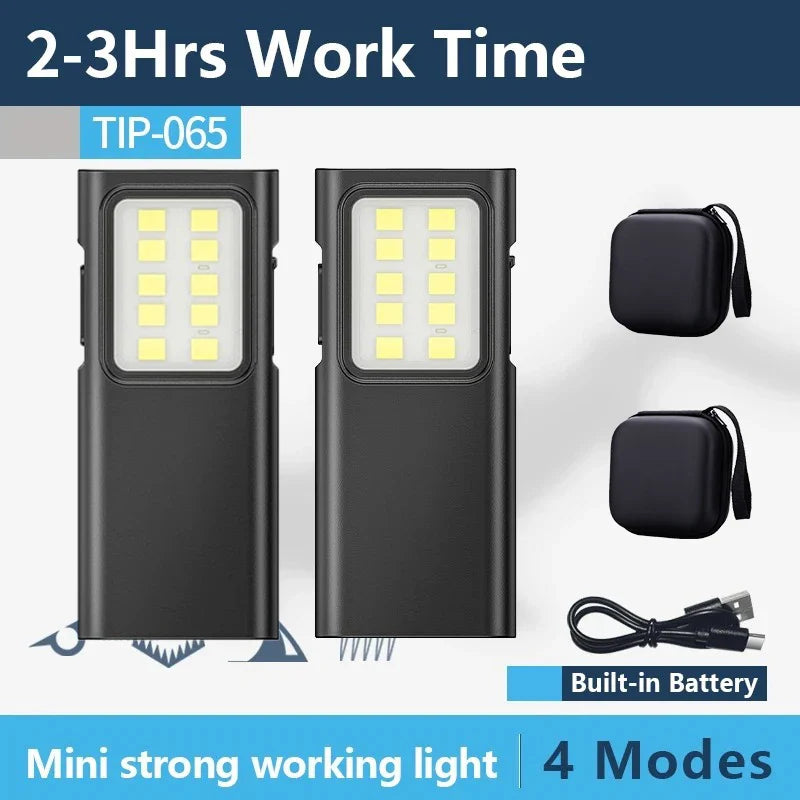 ZHIYU Mini EDC Keychain Flashlight – USB Rechargeable 350+ Lumen