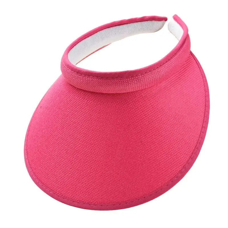 Women's Straw Sun Visor Hat – UV Protection Adjustable Beach Cap