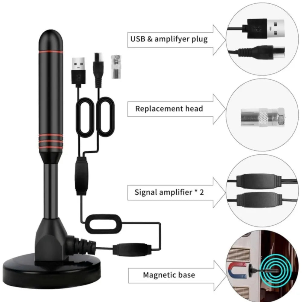 Amplified Indoor HDTV Antenna – DTMB ATSC DVB-T 35dB Gain