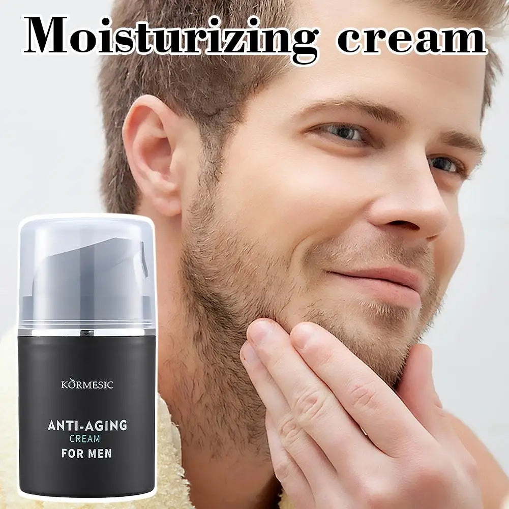 Men Face Cream Improve Male Rough Facial Skin Balance Oil Shine Brighten Tone Lightweight Portable Man Face Lotion Peaceful Pleasures Health and Wellness