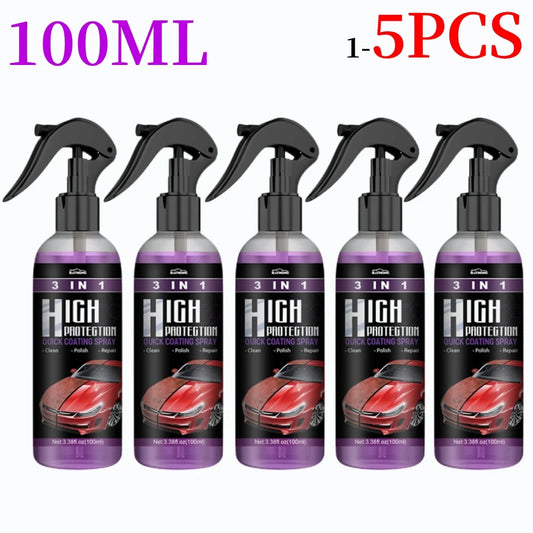 3 in 1 High Protection Quick Ceramic Coating Nano Spray Car Coating Wax Polishing Spray Plastic Refresh Fast Fine Scratch Repair Peaceful Pleasures Health and Wellness