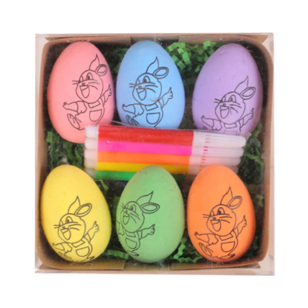 DIY Painting Easter Eggs with Paint Pen DIY Doodle Kit Easter Egg Coloring Craft Kit for Kids Party Favors Peaceful Pleasures Health and Wellness Colorful Rabbit