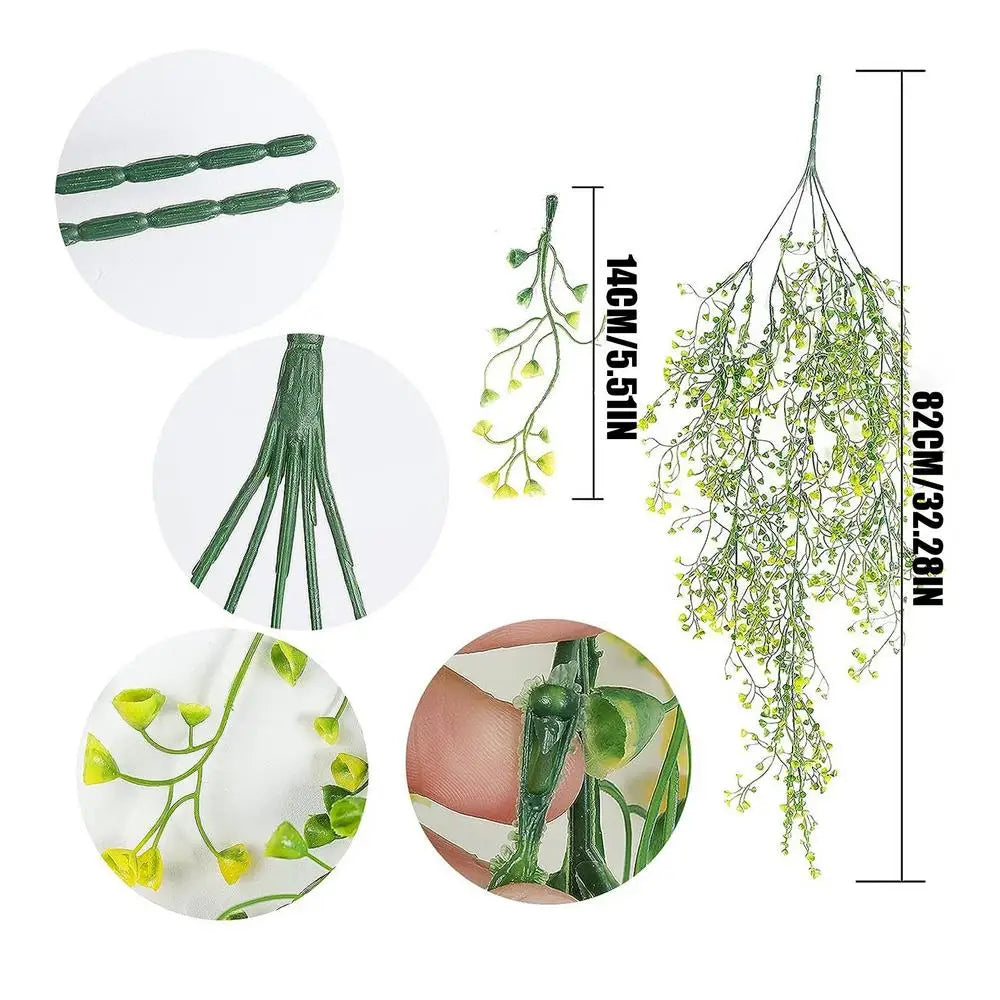 Artificial Flower Garland Fake Vine Wall Decor – 82cm Artificial Vine Garland Peaceful Pleasures Health and Wellness Yellow China Mainland