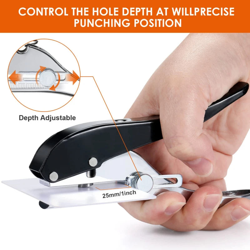 Paper Puncher Edge Banding Punching Pliers Round Hole Metal Hole Puncher Portable Hole Punching and Cutting Machine Peaceful Pleasures Health and Wellness