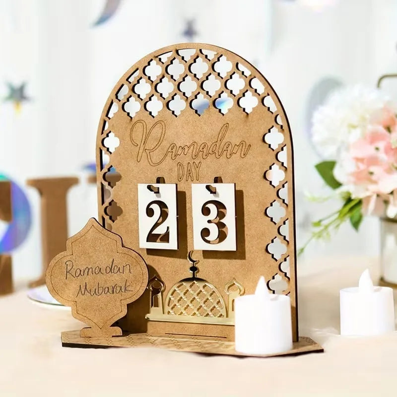 Eid Mubarak Wooden Ramadan Countdown Calendar – DIY Gift 2026