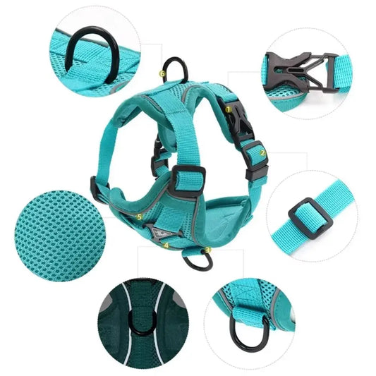 Reflective Vest Cat Harness & Leash Set – Escape Proof Cat Harness & Leash Oasis Select