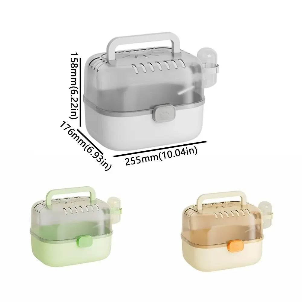 Portable Hamster Travel Carrier Cage – Ventilated & Escape-Proof