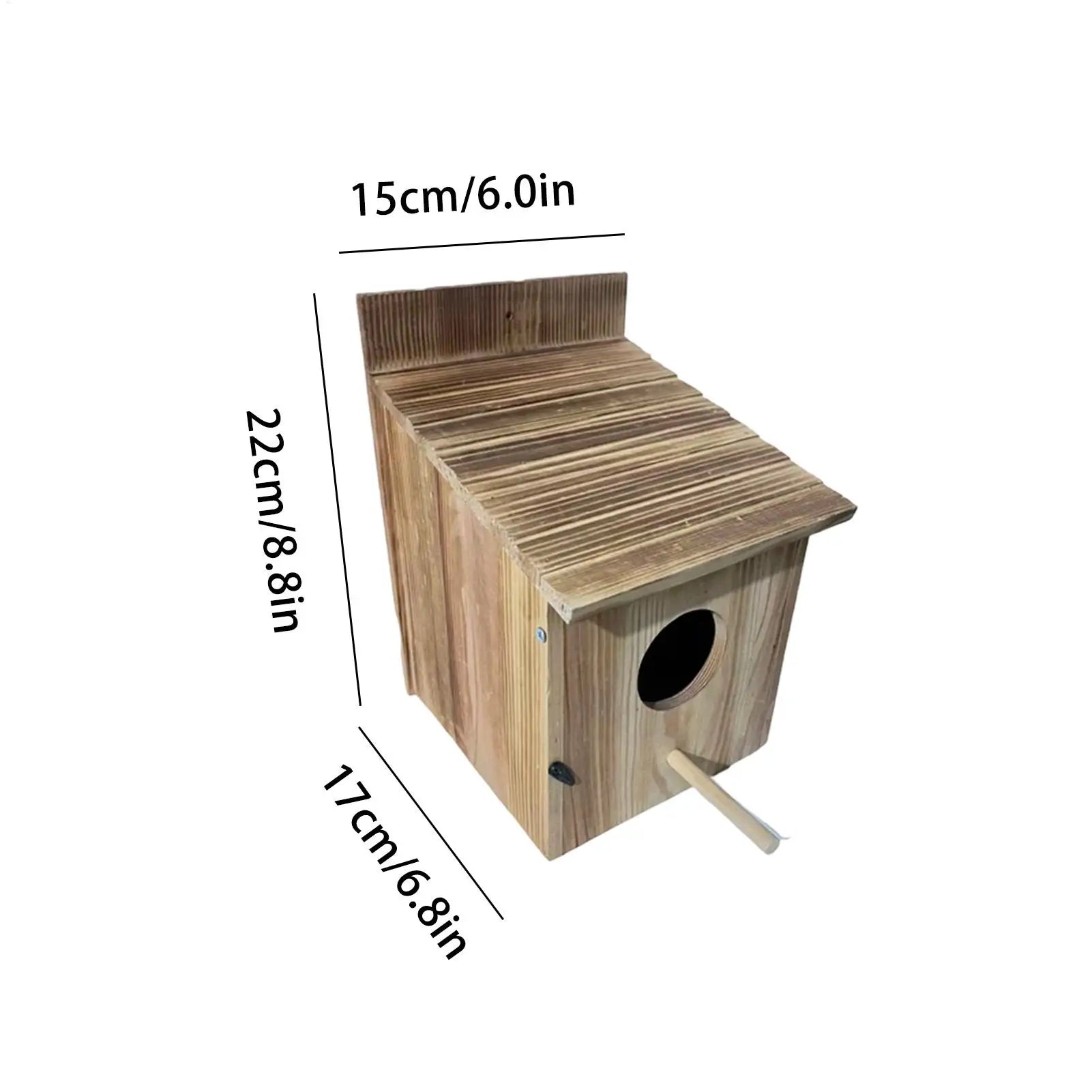 Owl Houses for Outdoors Wooden Weather Resistant Shelter Yard Bird Shelter for Finch Hummingbird Outdoor Garden Balcony Patio Peaceful Pleasures Health and Wellness