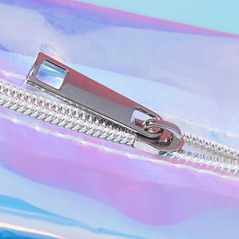 Holographic Makeup Bag | Iridescent Cosmetic Travel Organizer