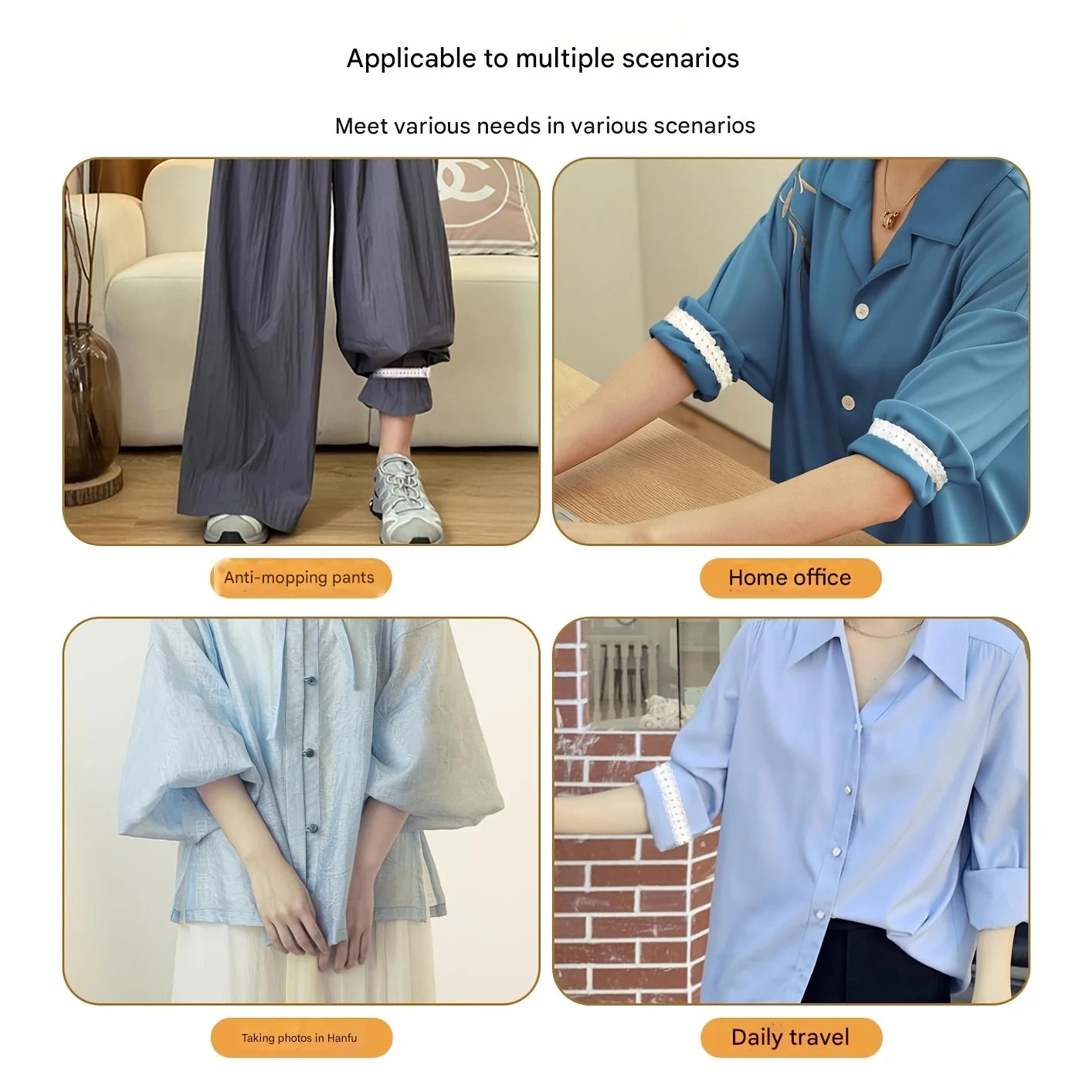 Shirt Sleeve Holders No-drill Adjustable Elastic Band Shorten Length