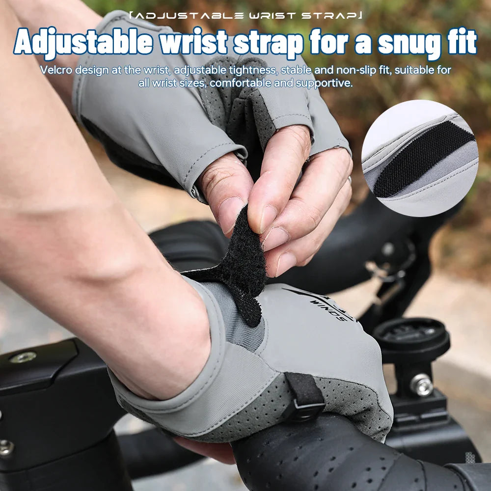 Fingerless Cycling Gloves – UV Protection, Breathable MTB & Road