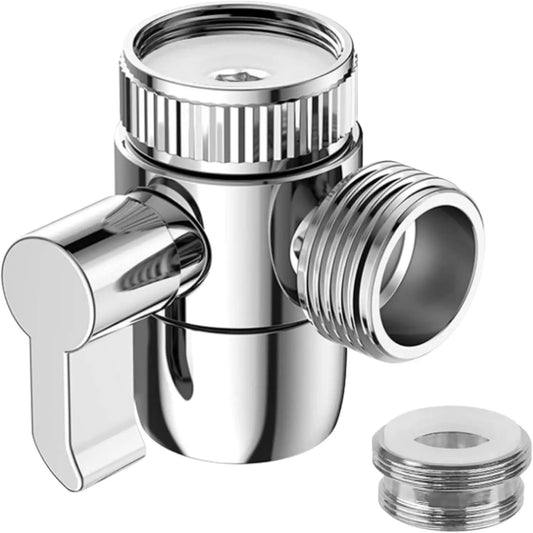 3-Way Shower Diverter Valve | Brass Faucet Splitter M22/M24 Shower Diverter Valve Peaceful Pleasures Health and Wellness