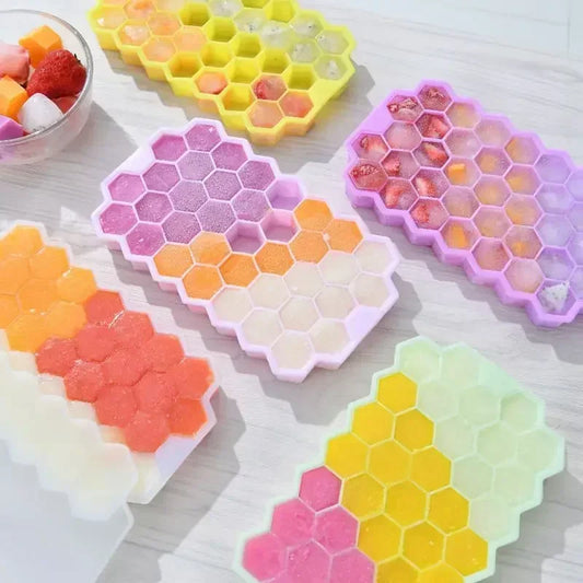 37 Grid Ice Cube Mold Honeycomb Shaped Tray DIY Cream Bar Cocktail Peaceful Pleasures Health and Wellness