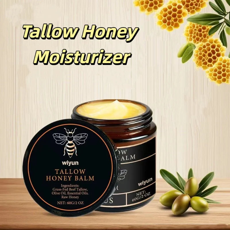 1/3/5pcs Beef Tallow Honey Cream Brand Facial Care Moisturizing Smooth Skin Light Non-greasy Cream Gentle Hydrating Moisturizer Peaceful Pleasures Health and Wellness