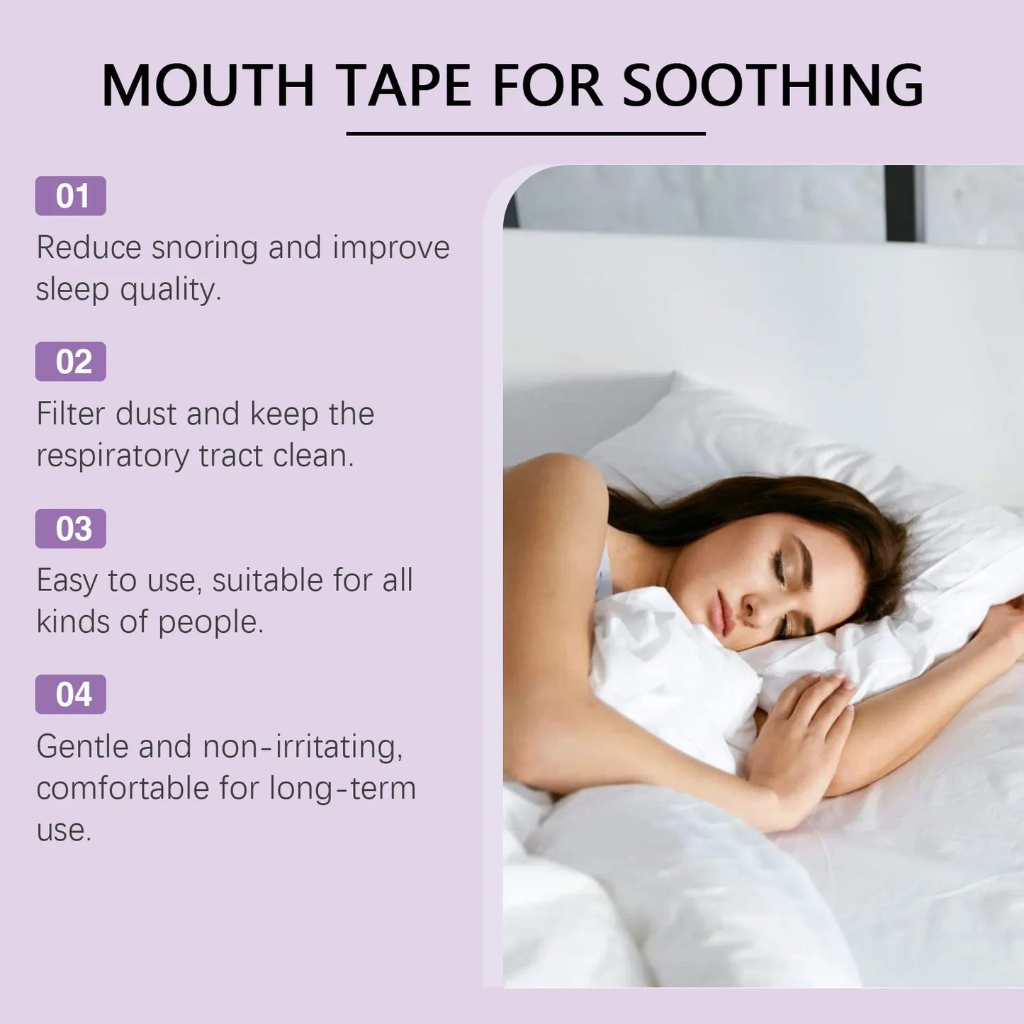 Houkea Mouth Breathing Tape – 30 Patches for Kids & Adults