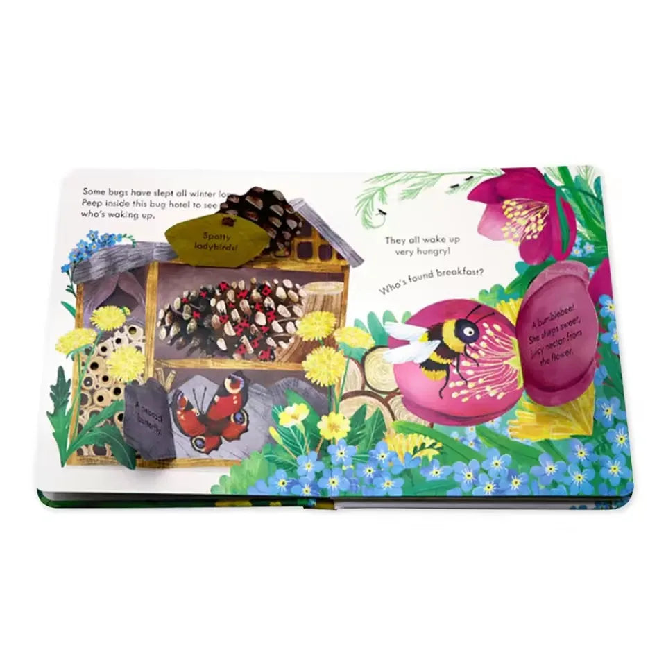 Usborne Peep Inside Springtime 3D Flap Picture Books Kids Bedtime
