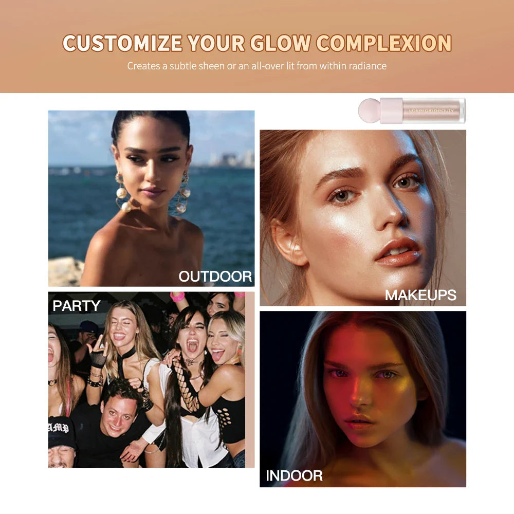 Liquid Highlighter 4 Shades – Natural Glow Luminizer Makeup
