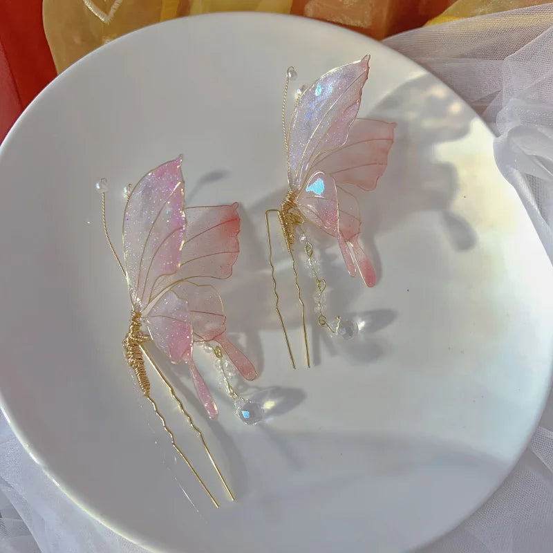 2-Pack Enchanting Butterfly Hair Clips Peaceful Pleasures Health and Wellness