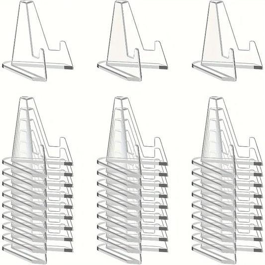 30-Pack Clear Acrylic Display Stands for Sports & Graded Cards Card Display Stands Peaceful Pleasures Health and Wellness