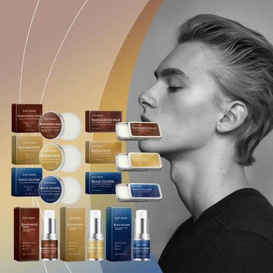 East Moon Men's Sandalwood Solid Fragrance Balm | Long-Lasting Solid Fragrance Balm Oasis Select