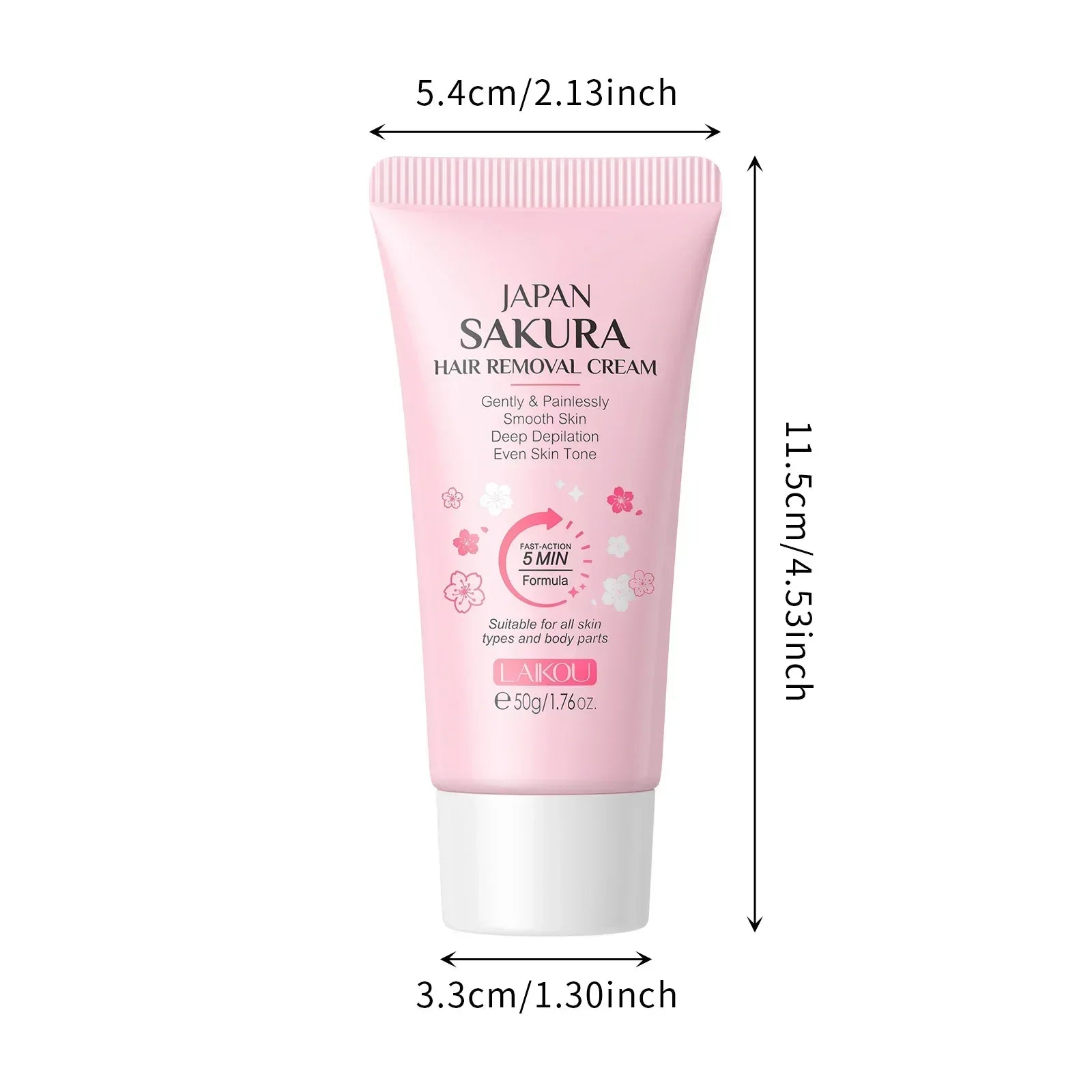 LAIKOU Sakura Hair Removal Cream Fast Painless Hair Growth Inhibitor Arm Armpit Legs Intimate Areas for Men Woman 50g Peaceful Pleasures Health and Wellness 50g