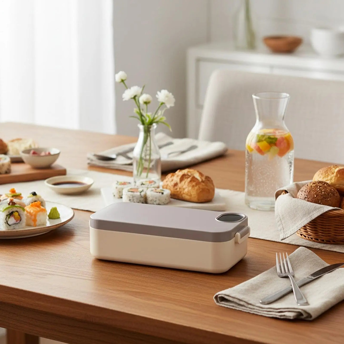 Portable Electric Lunch Box | Rechargeable Stainless Steel Warmer