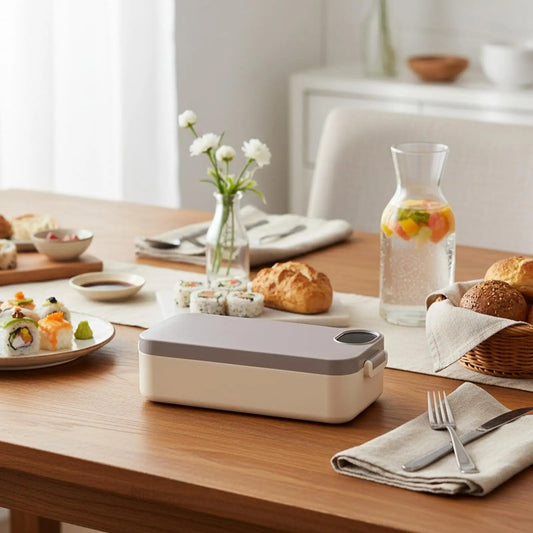 Portable Electric Lunch Box | Rechargeable Stainless Steel Warmer Electric Lunch Box Peaceful Pleasures Health and Wellness