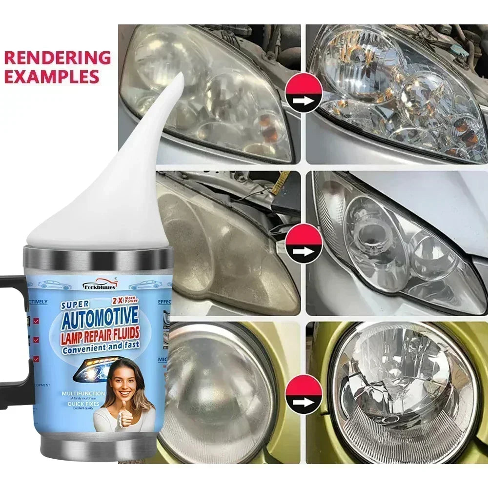 Car Headlight Polish Restoration Kit Headlight Polishing Cleaning Kit Anti-Scratch Hydrophobic Car Headlight Repair Polish Tool Peaceful Pleasures Health and Wellness