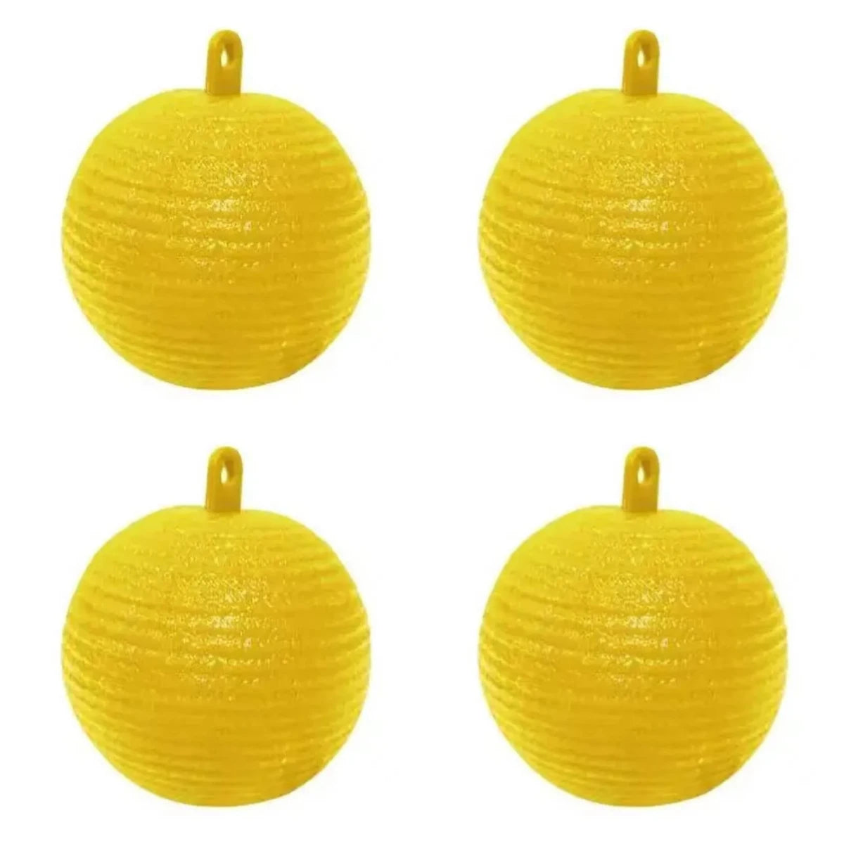 Waterproof Dual Color Fly Catching Ball Visual Attraction Design Durable Adhesive Orb Trap Wandering Winged Pests Practical Farm Peaceful Pleasures Health and Wellness yellow 4pcs