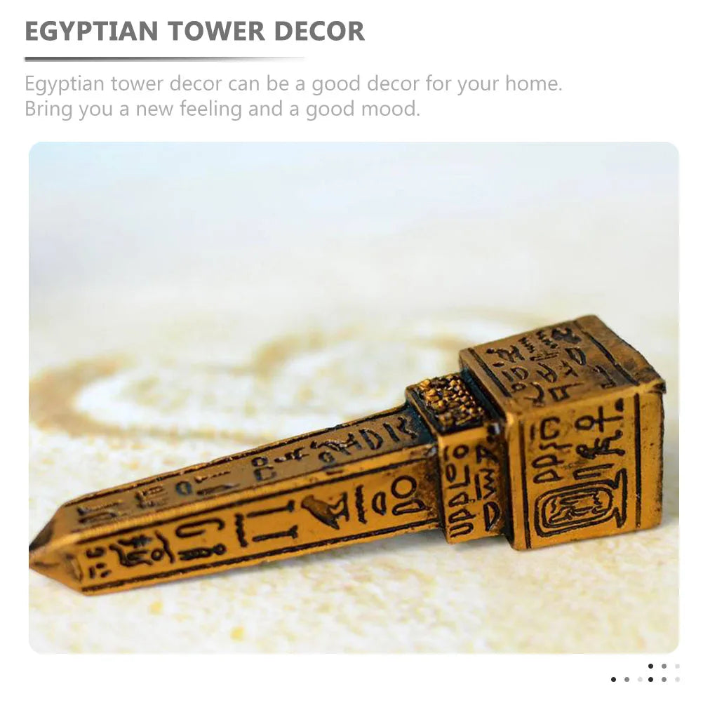 Egyptian Obelisk Figurine Statue Egyptian Obelisk Psychological Sandbox Tower Ornament Figurine Desktop Egyptian Tower Ornament Peaceful Pleasures Health and Wellness