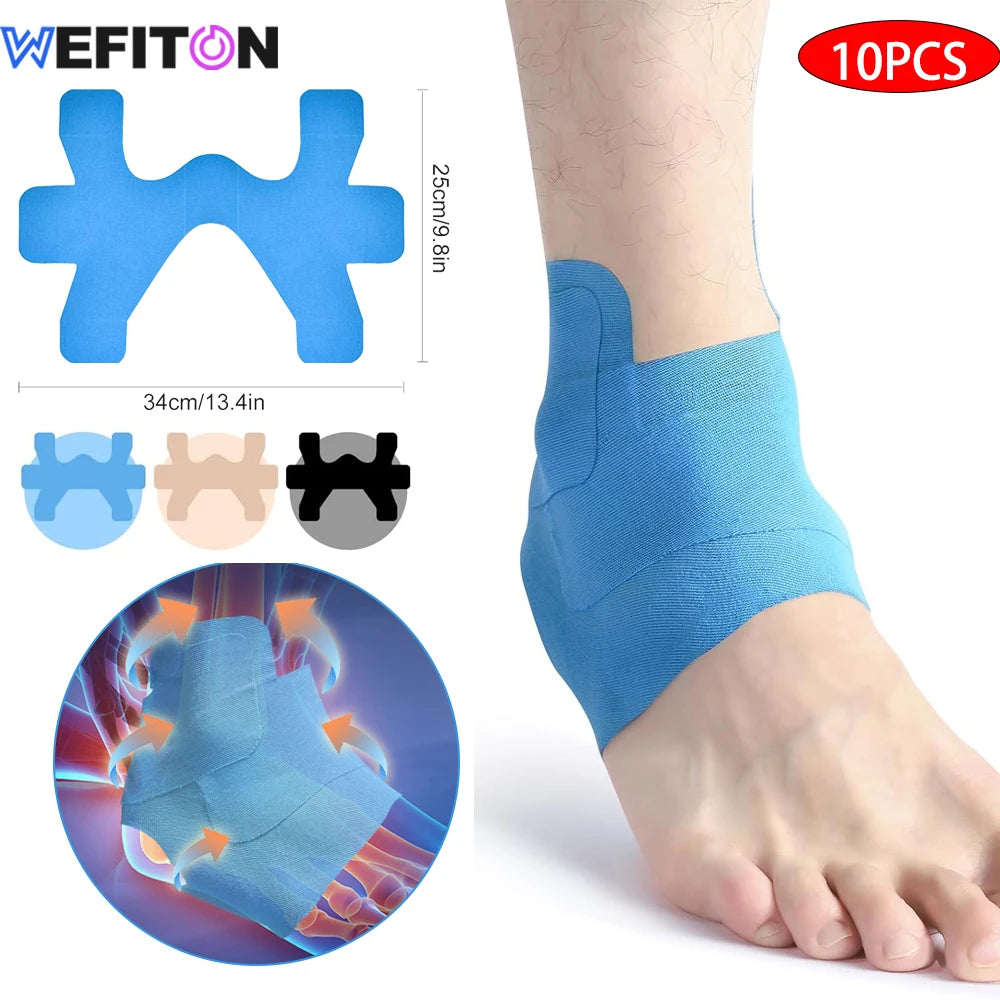 WEFITON 10PCS Precut Kinesiology Ankle Tape – Waterproof Support Kinesiology Ankle Tape Peaceful Pleasures Health and Wellness