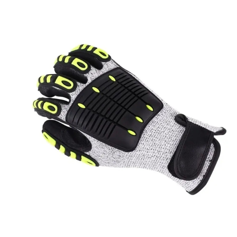 Shock Absorbing Mechanical TPR Gloves Oil-proof Impact Protection Anti Cutting Gloves TPR Material Nitrile Dipped Palm Peaceful Pleasures Health and Wellness
