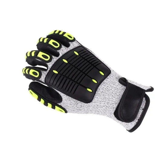 Shock Absorbing Mechanical TPR Gloves Oil-proof Impact Protection Anti Cutting Gloves TPR Material Nitrile Dipped Palm Peaceful Pleasures Health and Wellness