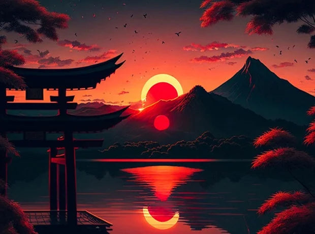 RUOPOTY Painting By Numbers For Starter Kit Thick colored Chinese style landscape architecture For Home Decoration Peaceful Pleasures Health and Wellness 9945638 50x70cm Unframed