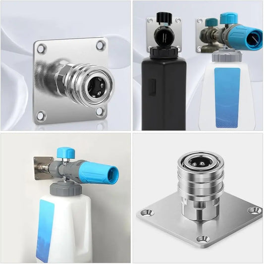 Pressure Washer Foam Cannon Holder 1 4 Quick-connect Automatic Mount Peaceful Pleasures Health and Wellness