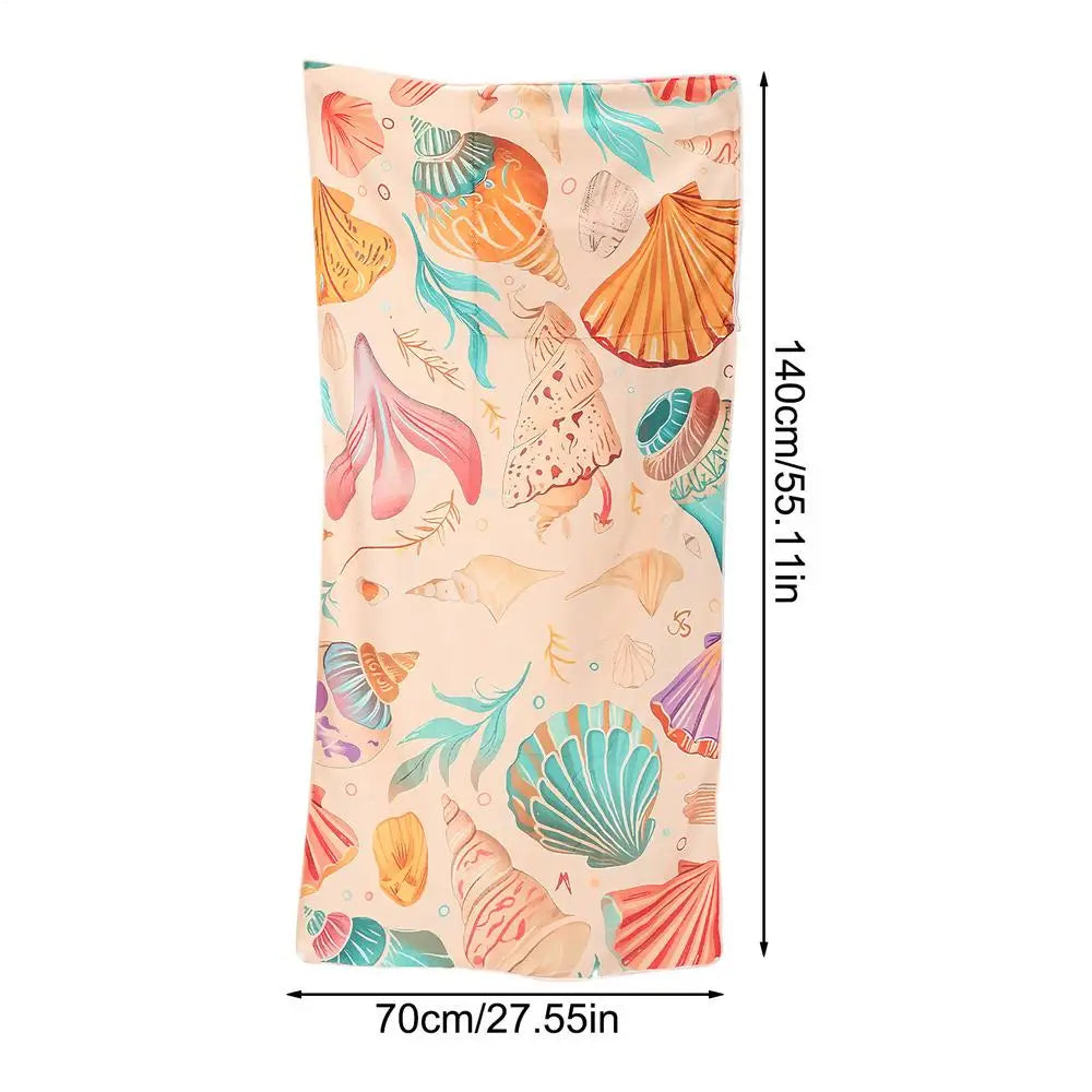 2-in-1 Beach Towel Bag | Foldable Pool Mat & Drawstring Bag
