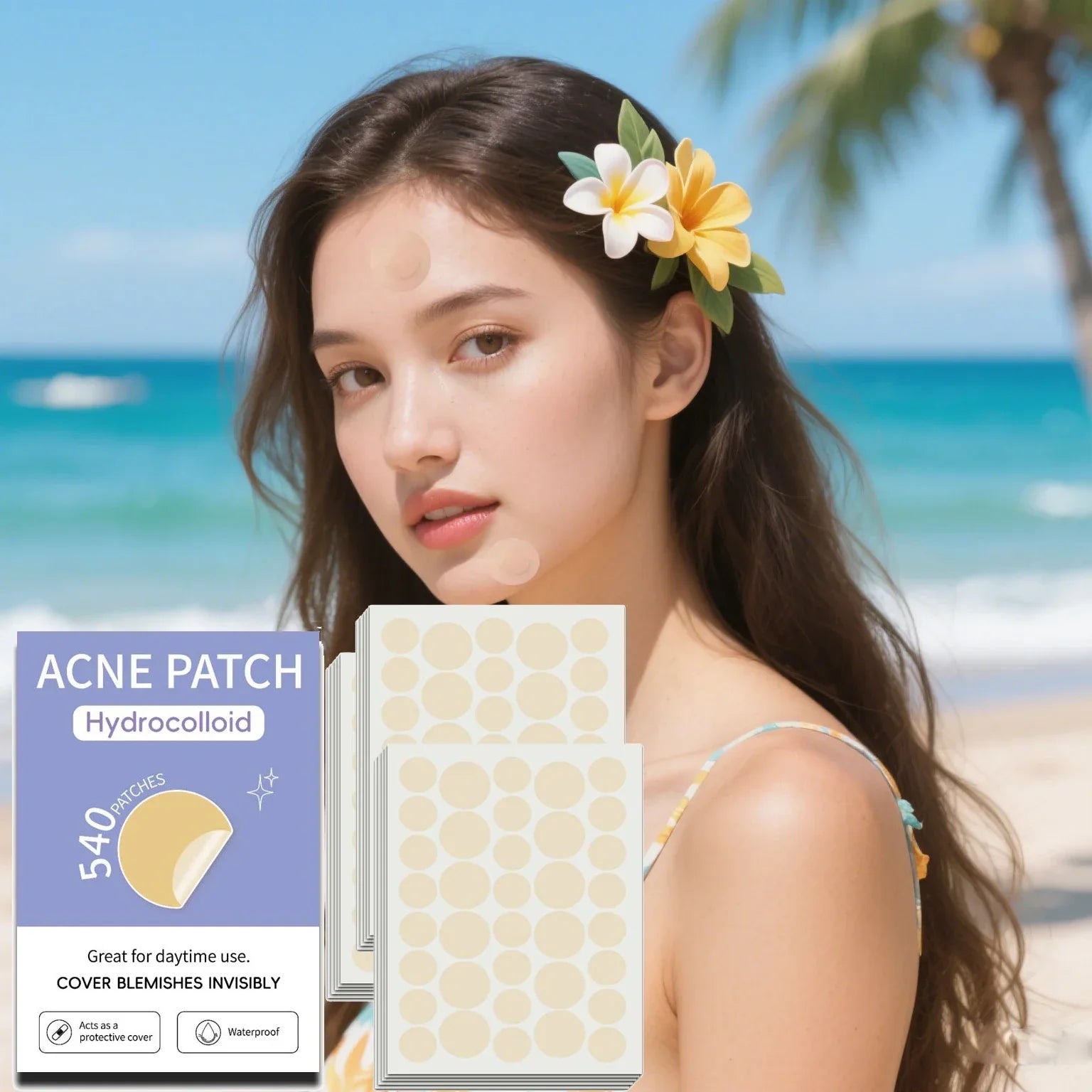 Mixed Sizes Hydrocolloid Acne Pimple Patches Invisible Acne Circle/Star/Heart Stickers For Face Zits, Blemish Spots Skin Care Peaceful Pleasures Health and Wellness